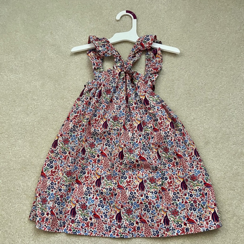 Crewcuts Liberty Fabric Peacock Dress 3T